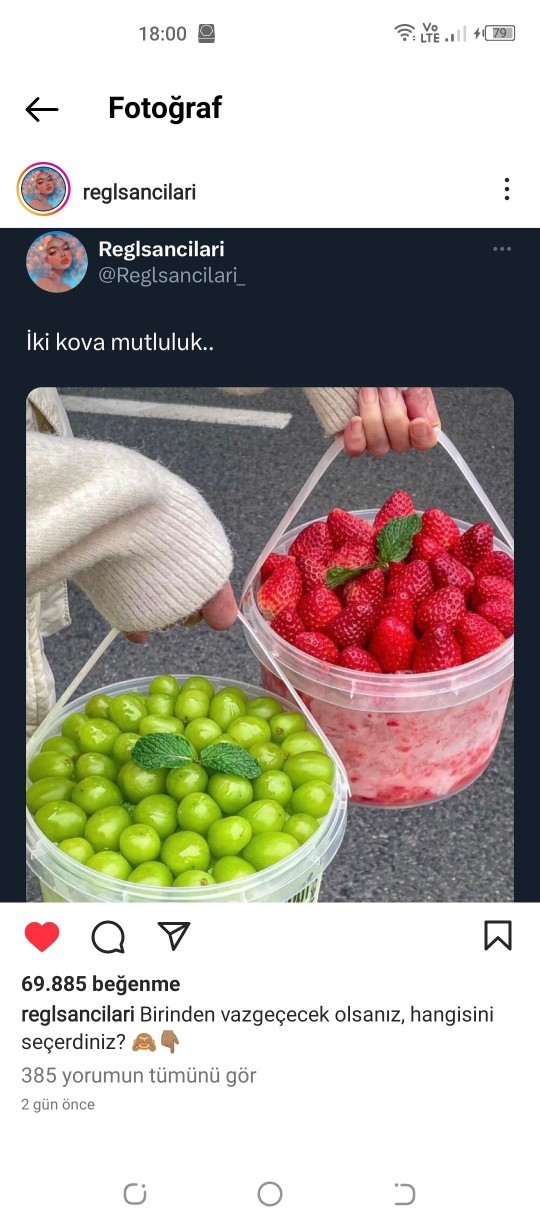 Tarafını seç! Erik mi, çilek mi?