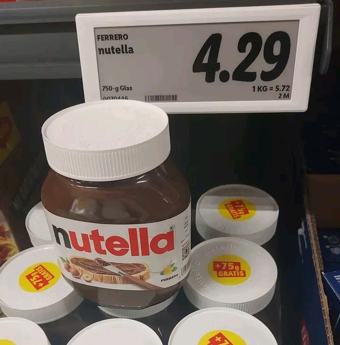 Almanyadaki nutellanın fiyatı.