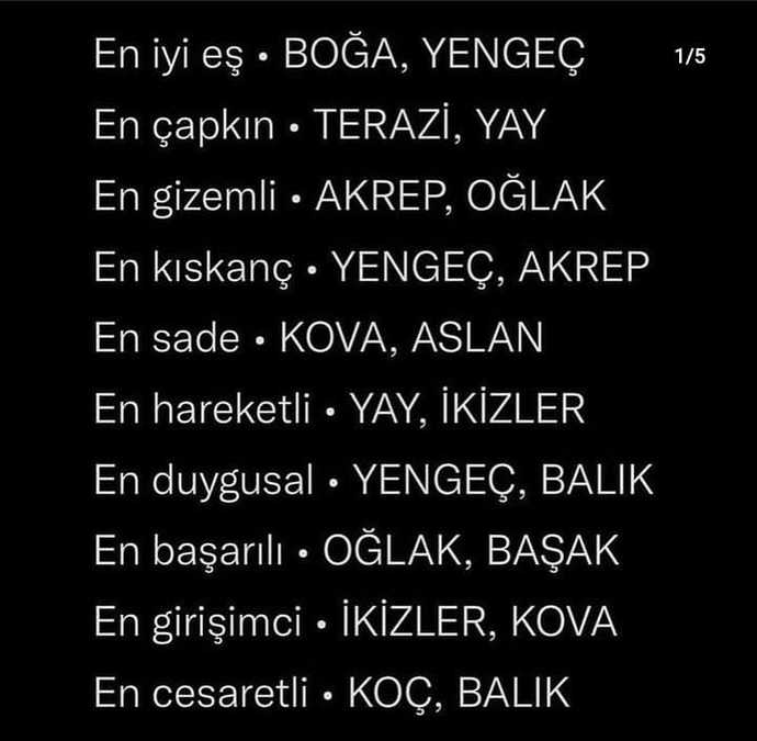 Burçların enlerinde siz ne çıktınız?