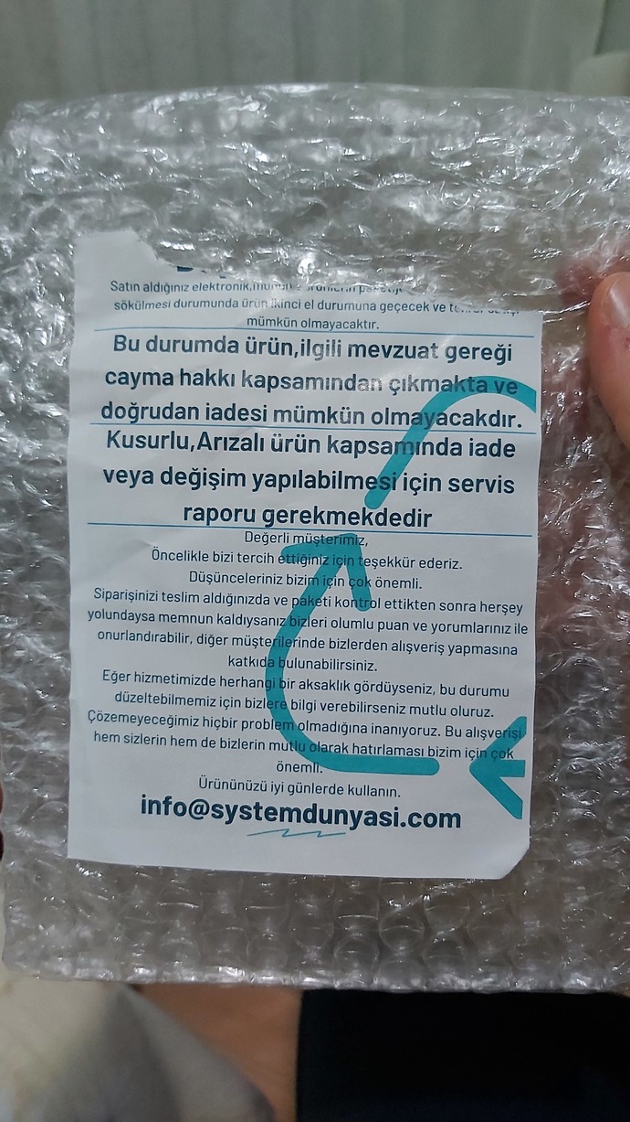 Kutuyu açmadan önce açtığım jelatin