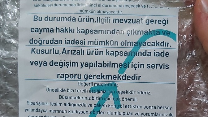 Xaomi Mİ6 Akıllı saat satın aldım fakat cihaz şar almıyor. iade etmek istiyorum, sizce bu mümkün değil mi?