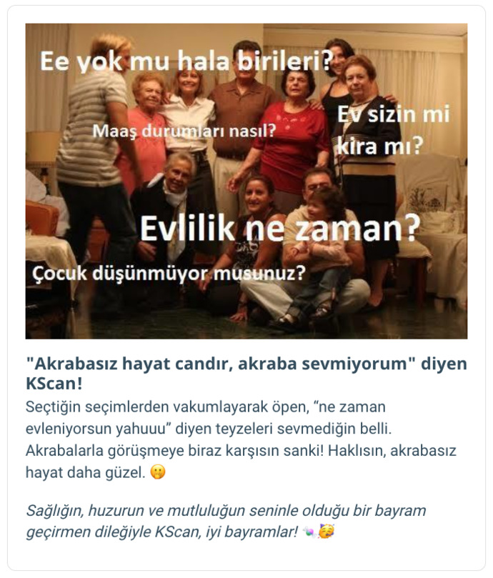 Seçimlerini yap, hangi KScan’sın söyleyelim! Bayrama mesajın nedir 🍬?