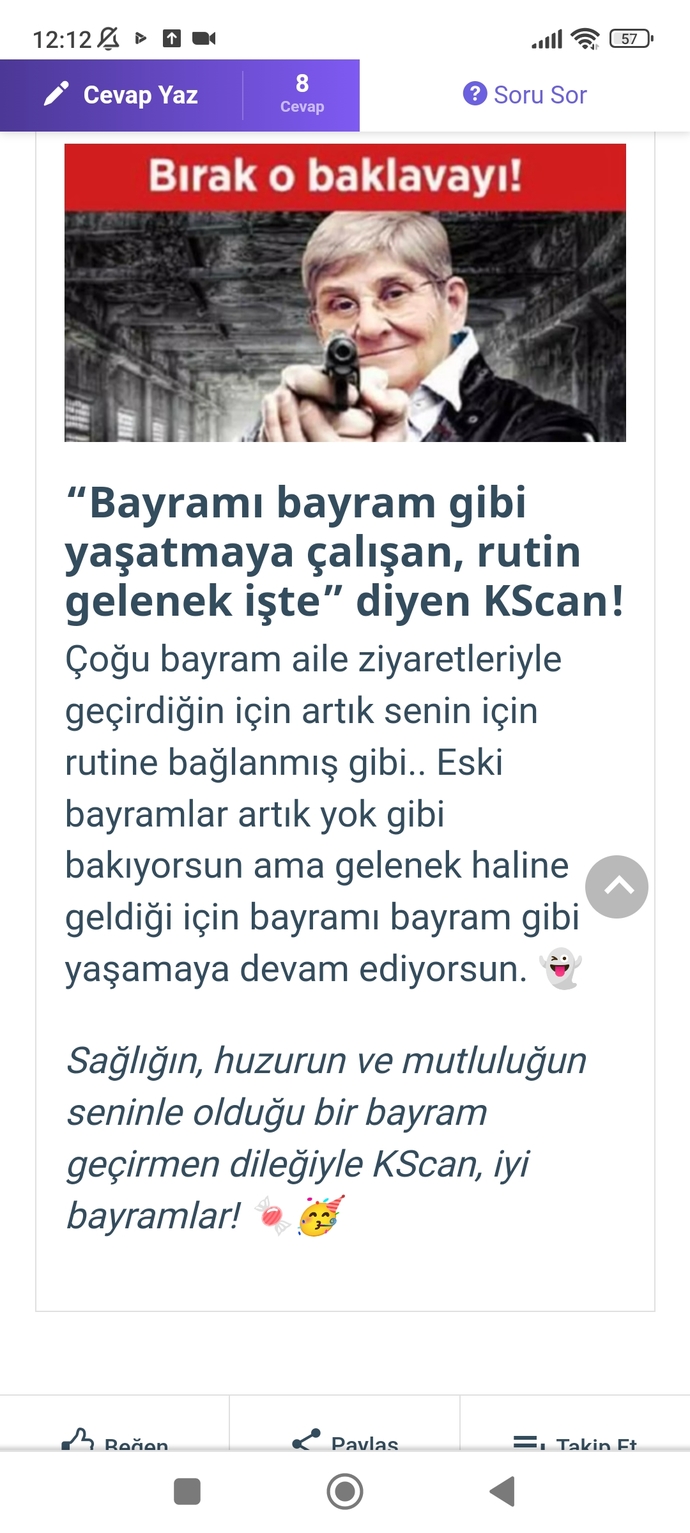 Seçimlerini yap, hangi KScan’sın söyleyelim! Bayrama mesajın nedir 🍬?