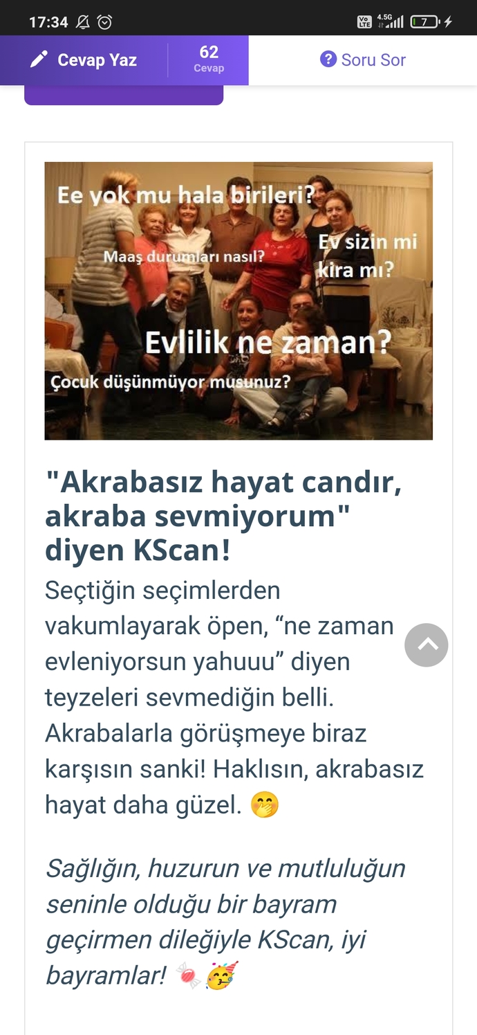 Seçimlerini yap, hangi KScan’sın söyleyelim! Bayrama mesajın nedir 🍬?