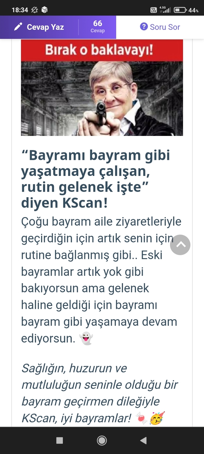 Seçimlerini yap, hangi KScan’sın söyleyelim! Bayrama mesajın nedir 🍬?