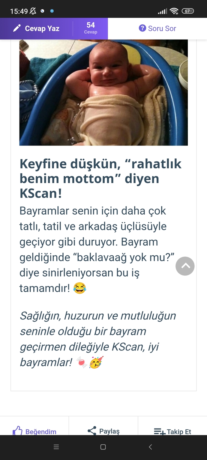 Seçimlerini yap, hangi KScan’sın söyleyelim! Bayrama mesajın nedir 🍬?
