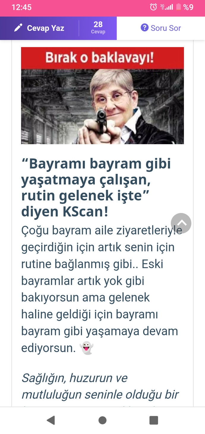 Seçimlerini yap, hangi KScan’sın söyleyelim! Bayrama mesajın nedir 🍬?