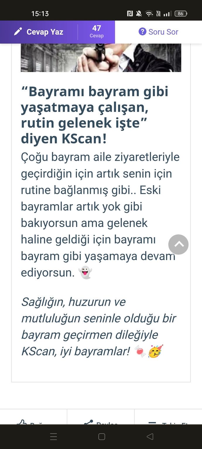 Seçimlerini yap, hangi KScan’sın söyleyelim! Bayrama mesajın nedir 🍬?