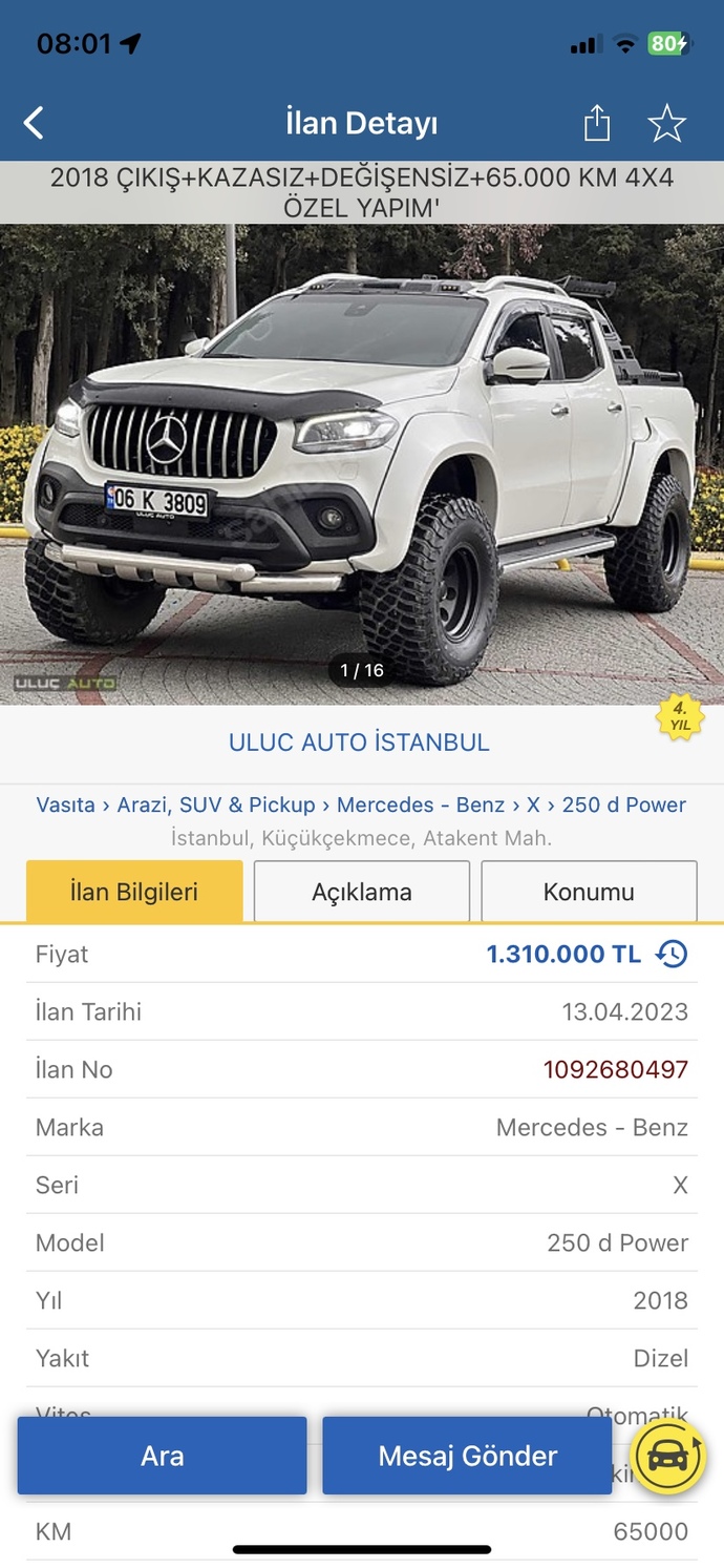 Off-Road ve ilgi çekicilik açısından tercihiniz lütfen?