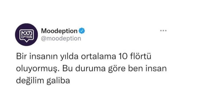 Bir insanın yılda ortalama 10 flörtü oluyormuş. Peki senin yılda kaç flörtün oluyor?