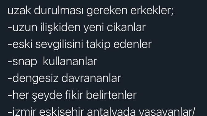 Karşı cinste uzak durduğunuz tipler var mı?
