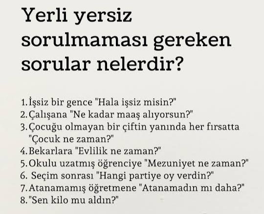 Her bayramda o malum soruları alıyor musunuz?