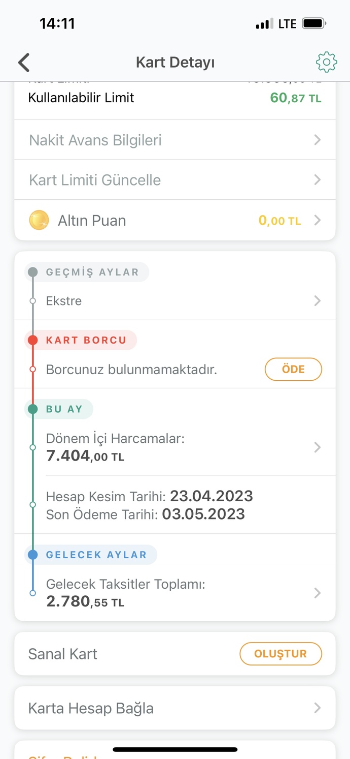 Ödemem gereken borç tutarı hangisi?