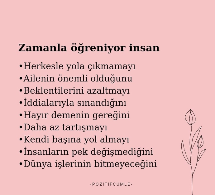 Zaman size ne öğretti?
