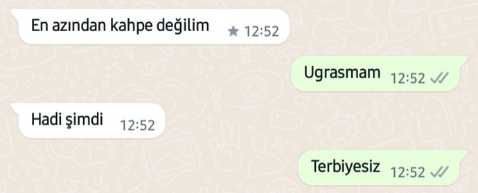 Ayrıldık k***e olduk çok şükür 🤮🤮