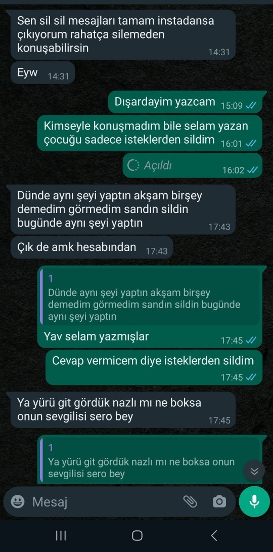 Bu konuşmaya karşı ne yapmam gerek 🥲?