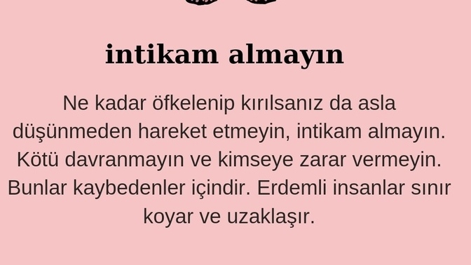 Sizin intikam alma yönteminiz nasıldır?