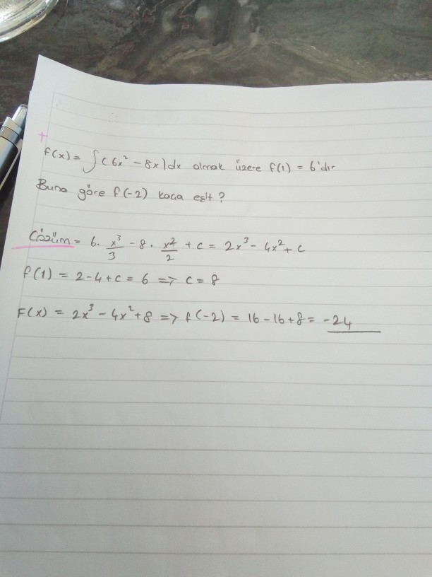 Bu integral sorusunun cevabı doğru mu?