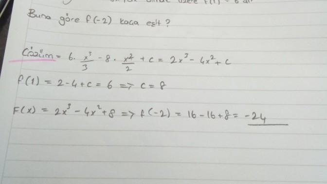 Bu integral sorusunun cevabı doğru mu?