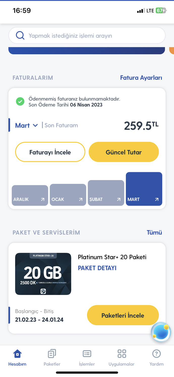 Aylık telefon faturası ne kadar veriyorsunuz?