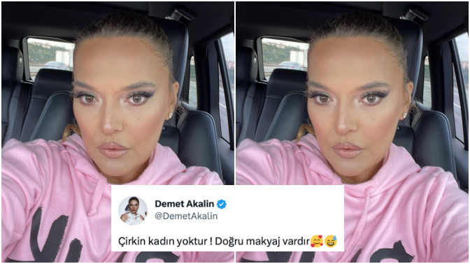 Demet Akalın selfie paylaştı, "Çirkin kadın yoktur! Doğru makyaj vardır" dedi. Sizce haklı mı?