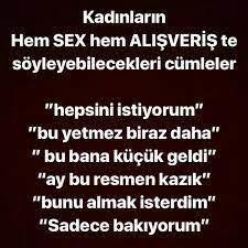 Hem sekste, hem alışverişte kullanılan cümleler nelerdir?