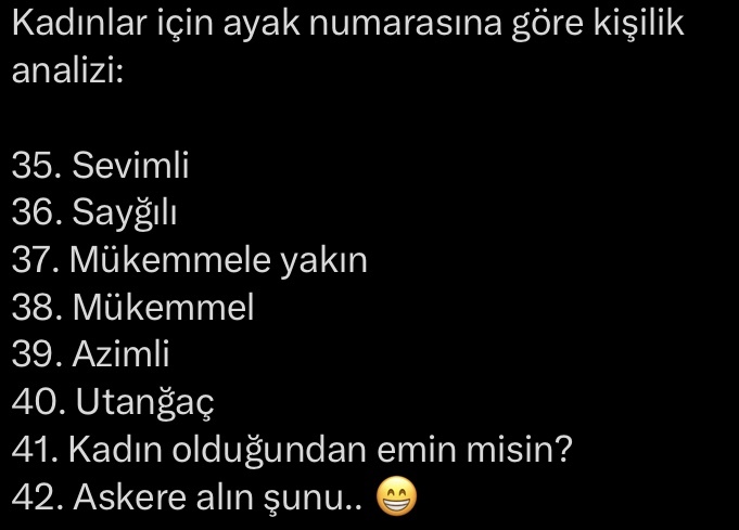 Kaç numara giyiyorsun?