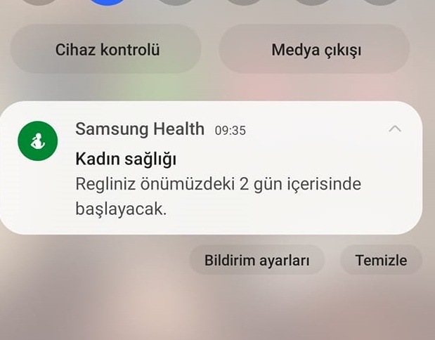 Telefonuma regl bildirimi geldi, ne alaka?