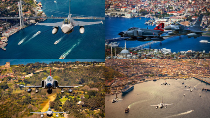 MSB, Hava Kuvvetleri'ne ait uçakların selamlama fotoğraflarını paylaşmış. Çok iyi değil mi?