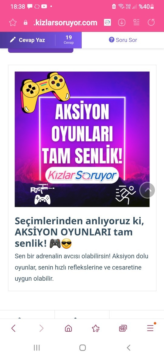 Quiz’e cevapları ver, öğren! Hangi oyun türü tam senlik?