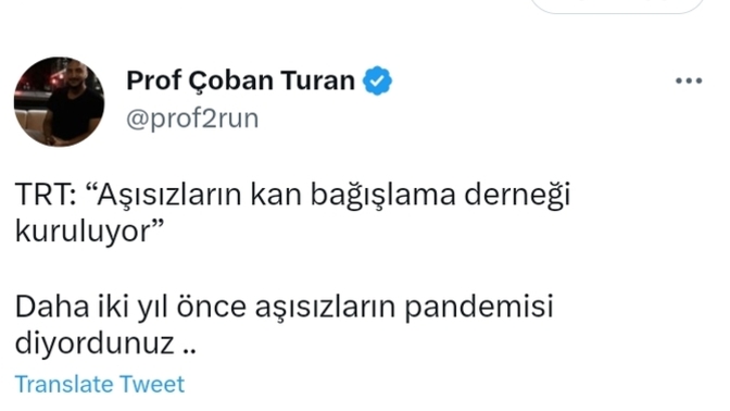Aşısızların kan bağışlama derneği kuruluyormuş. Duydunuz mu?