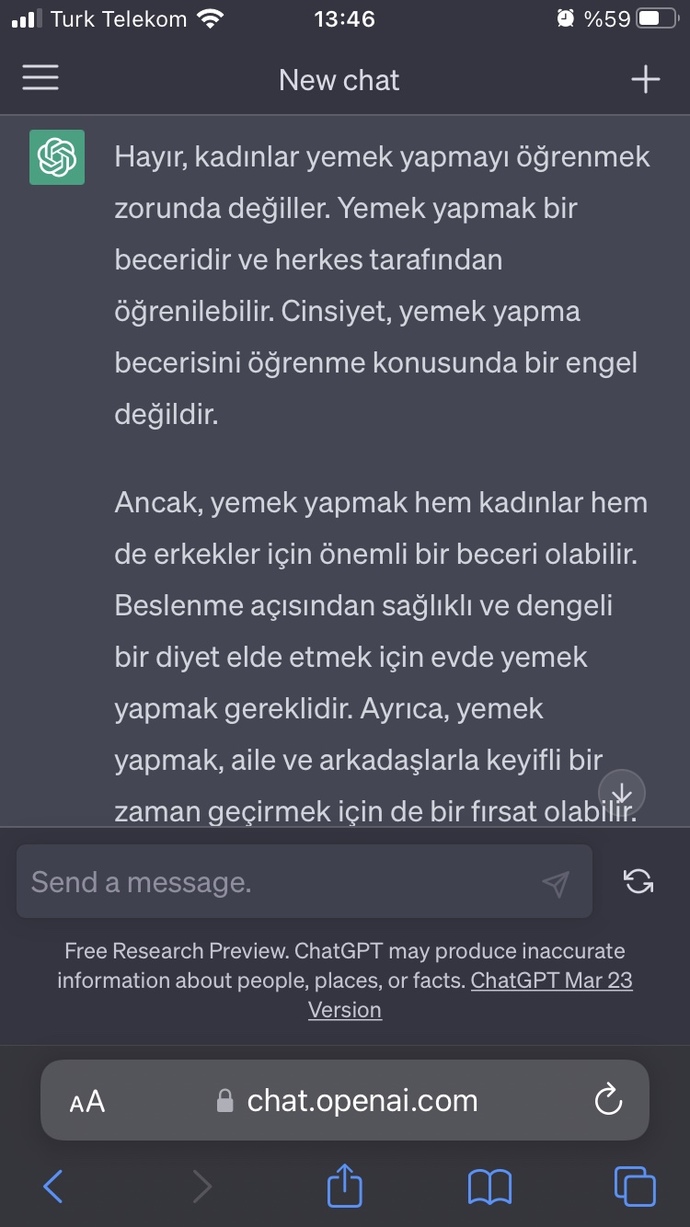 Kadınlar yemek yapmayı öğrenmek zorunda mı?