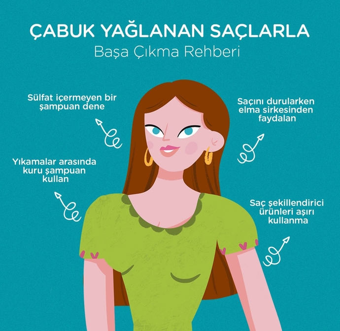 Saçlarınız çabuk yağlanıyor mu?