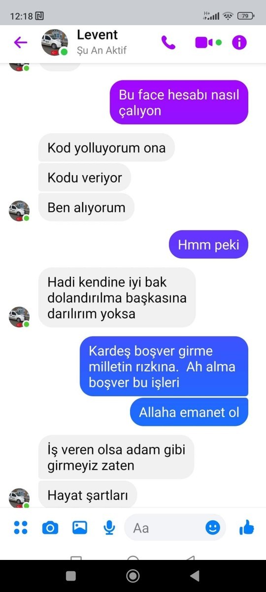 Bugün dolandırıcı arkadaş ile aramızda geçen seviyeli bir sohbet, nasıl olmuş?