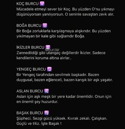 Sizin burcunuz hangisi 😁?