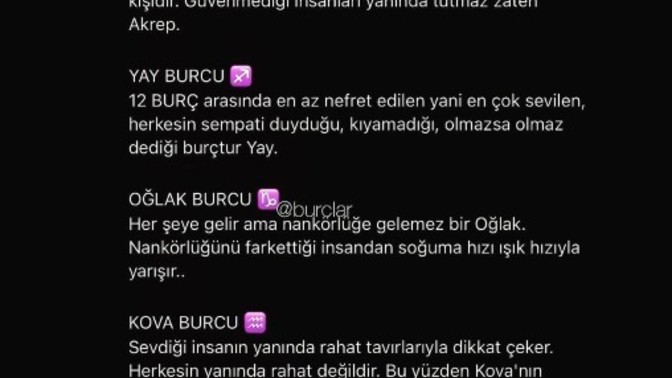 Sizin burcunuz hangisi 😁?