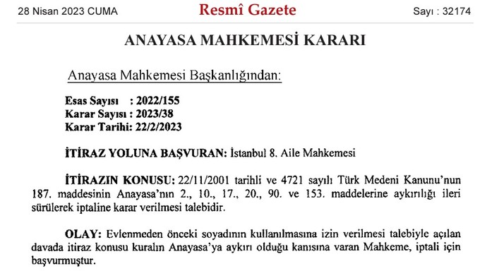 Medeni kanunda değişiklik. Artık kadınlar kocasının soyadını almak zorunda değil. Ne düşünüyorsunuz?