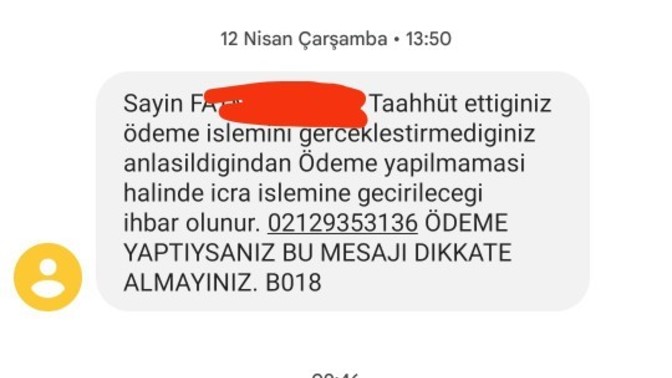 Korkulacak bişey mi var anlamadım ilk aldırış etmedim ama bilmiyorum bu mesaj nedir arkadaşlar?