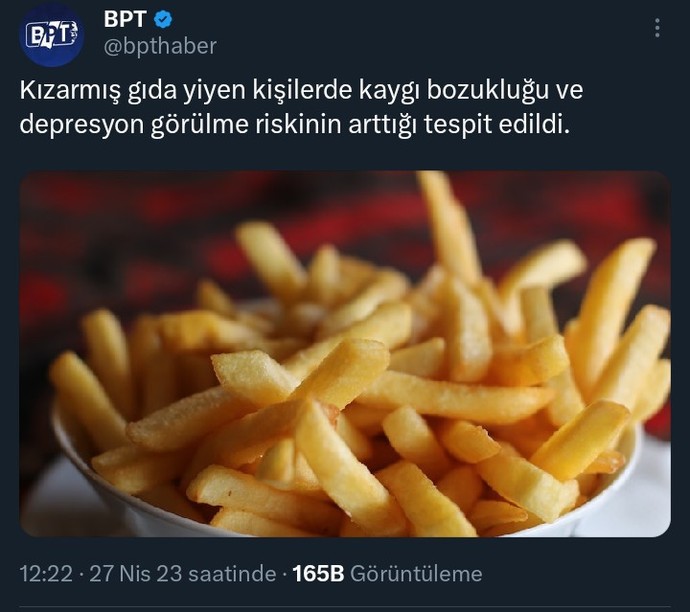 Ne sıklıkla kızartılmış gıda tüketirsiniz?