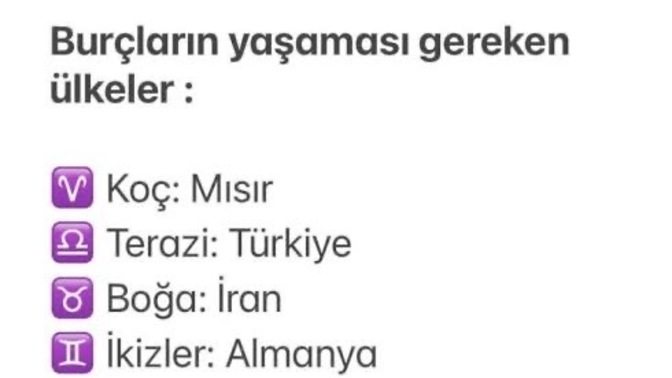 Burcuna göre hangi ülke?