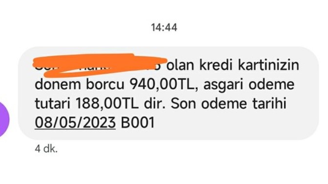 Asgari ödeme tutarı nedir? Bu mesaj ne demek istiyor?