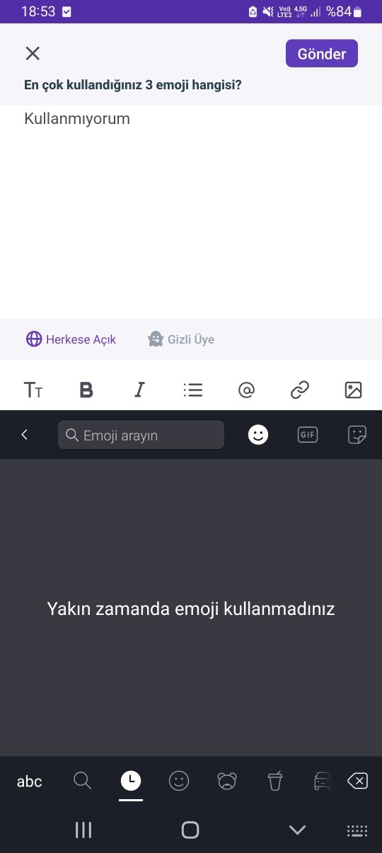 En çok kullandığınız 3 emoji hangisi?