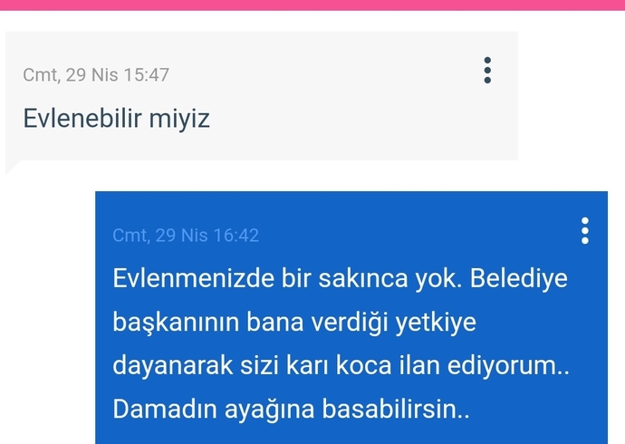 Soru sorma bahanem ektedir..