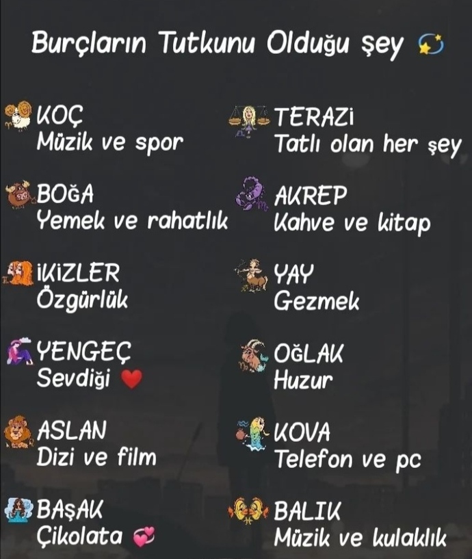 Burcunuza göre neye tutkunsunuz?