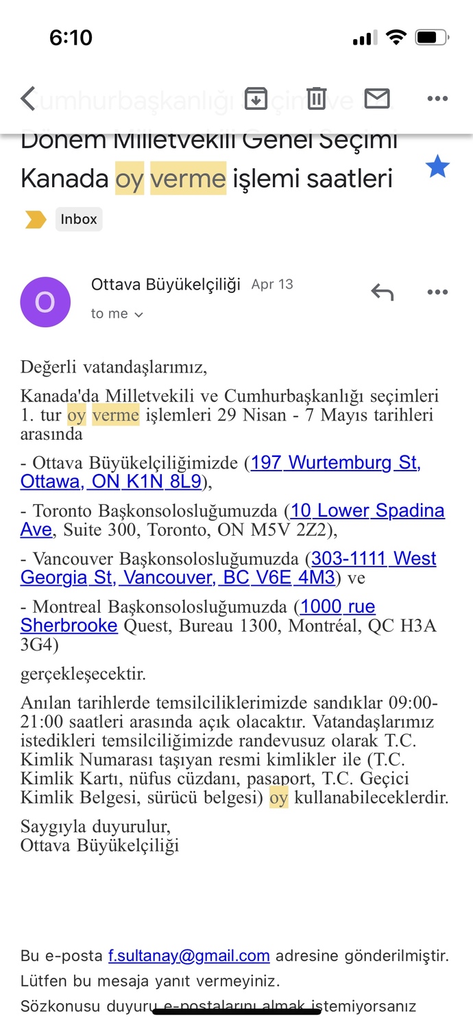 Biz gurbetçilerin seçimlerde oy kullanması sizi rahatsız eder mi?