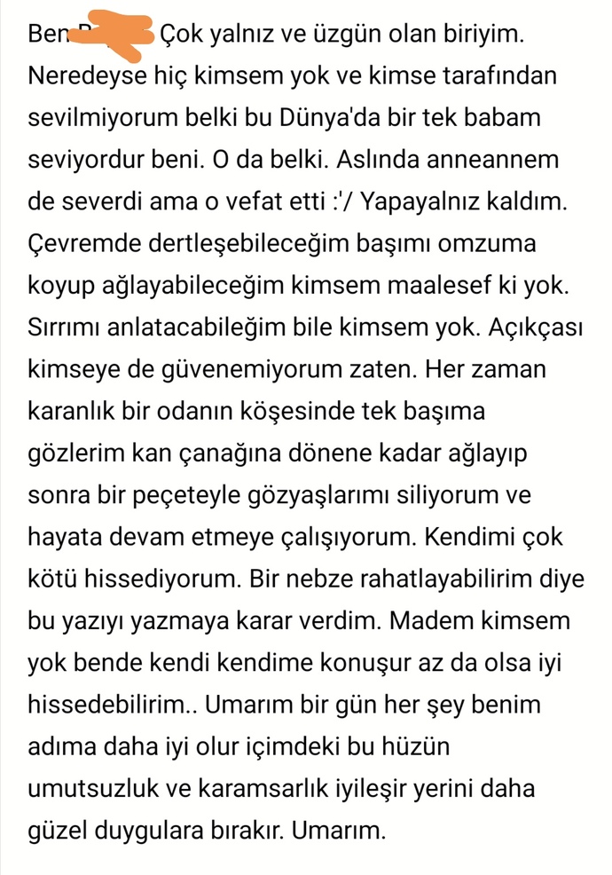 Hiç yalnız kalıp kendi kendinize dertleştiniz mi?