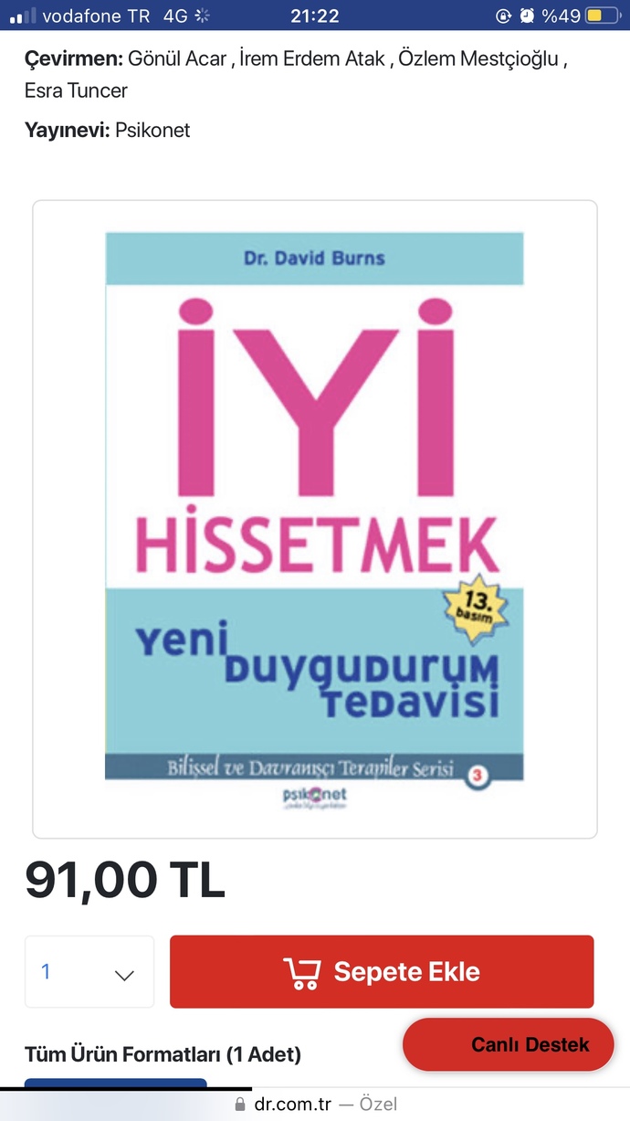“İyi Hissetmek” resmi olarak kanıtlanmış, psikologların tavsiyesi olan kitap. Okudunuz mu?