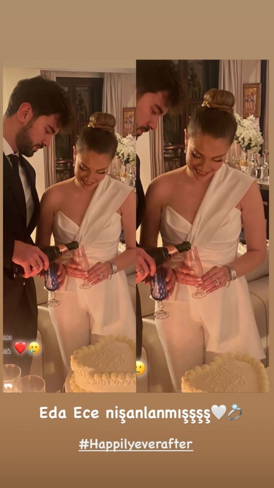 Eda Ecenin nişan fotoğrafı harika değil mi?