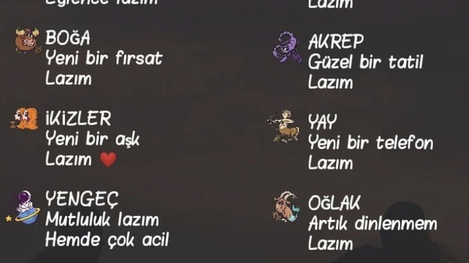 Burcuna göre şu sıralar sana ne lazım?