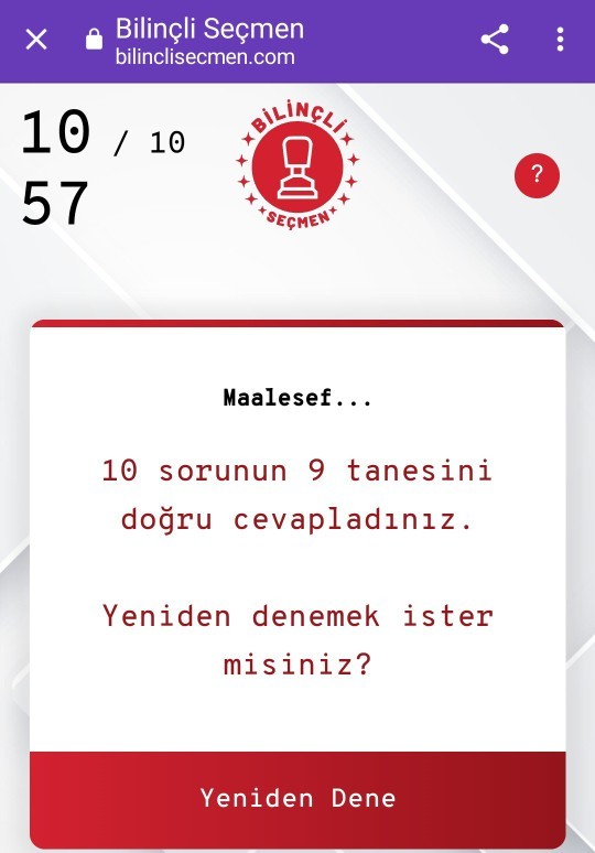 Bilinçli bir seçmen misiniz (anket detayda) ?